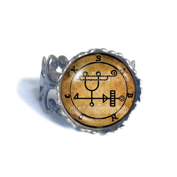 Seal Sigil Of Sabnock Ring Fashion Jewelry Lesser Key Of Solomon Goetia Demon Sigils Symbol Art Cute Gift Cosplay Charm