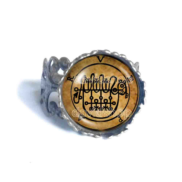 Seal Sigil Of Vepar Ring Fashion Jewelry Lesser Key Of Solomon Goetia Demon Sigils Symbol Art Cute Gift Cosplay Charm