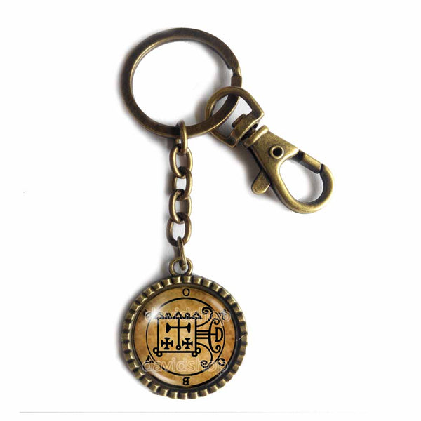 Seal Sigil Of Orobas Keychain Key Chain Car Key Ring Cute Keyring Lesser Key Of Solomon Goetia Demon Sigils Symbol Art Gift Cosplay Charm