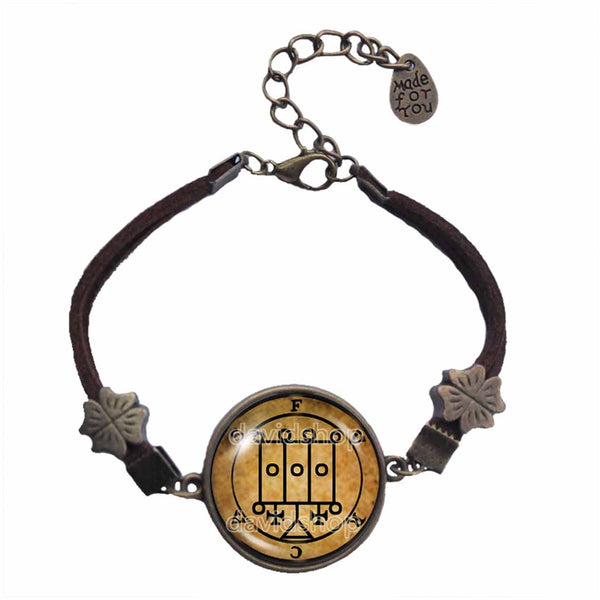 Seal Sigil Of Furcas Bracelet Pendant Fashion Jewelry Symbol Lesser Key Of Solomon Goetia Demon Sigils Art Cute Gift Cosplay Charm