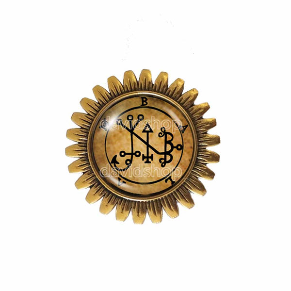 Seal Sigil Of Balam Brooch Badge Pin Fashion Jewelry Lesser Key Of Solomon Goetia Demon Sigils Symbol Art Cute Gift Cosplay Charm
