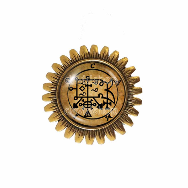 Seal Sigil Of Camio Brooch Badge Pin Fashion Jewelry Lesser Key Of Solomon Goetia Demon Sigils Symbol Art Cute Gift Cosplay Charm