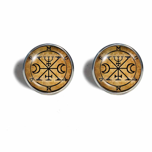 Seal Sigil Of Murmur Earrings Ear Cuff Fashion Jewelry Lesser Key Of Solomon Goetia Demon Sigils Symbol Art Cute Gift Cosplay Charm
