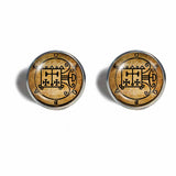 Seal Sigil Of Orobas Earrings Ear Cuff Fashion Jewelry Lesser Key Of Solomon Goetia Demon Sigils Symbol Art Cute Gift Cosplay Charm