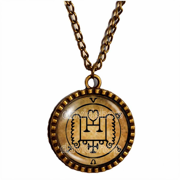 Seal Sigil Of Vapula Necklace Pendant Fashion Jewelry Lesser Key Of Solomon Goetia Demon Sigils Symbol Art Cute Gift Cosplay Charm