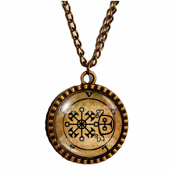 Seal Sigil Of Valac Necklace Pendant Fashion Jewelry Lesser Key Of Solomon Goetia Demon Sigils Symbol Art Cute Gift Cosplay Charm