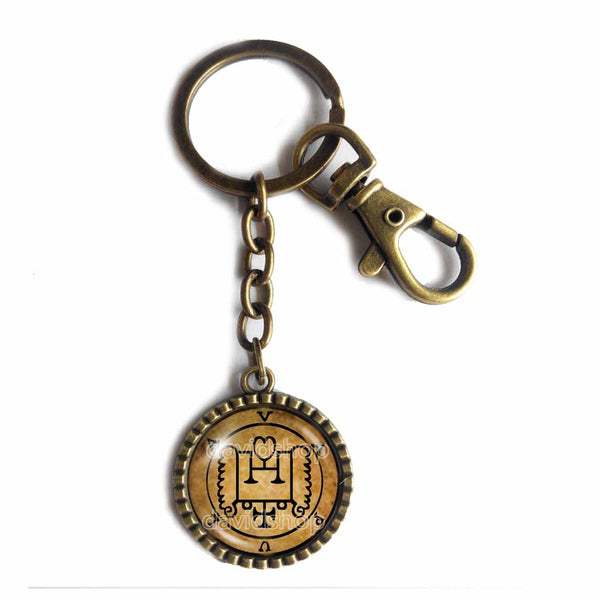 Seal Sigil Of Vapula Keychain Key Chain Car Key Ring Cute Keyring Lesser Key Of Solomon Goetia Demon Sigils Symbol Art Gift Cosplay Charm
