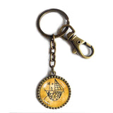 Met Agwe Veve Voodoo Keychain Key Chain Car Key Ring Cute Keyring Met Agwe Vodou Symbol Art Gift Cosplay Charm