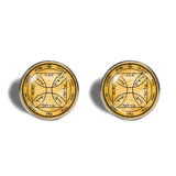 Solomon's King Solomon Seal 7 Seventh Pentacle of the Sun Earrings Ear Cuff Fashion Jewelry Talisman Symbol Art Cute Gift Cosplay Charm