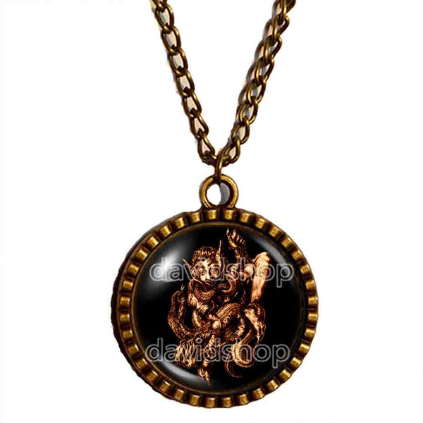 Aim Necklace Pendant Fashion Jewelry Lesser Key Of Solomon Goetia Demon Seal Sigil Sigils Symbol Art Cosplay
