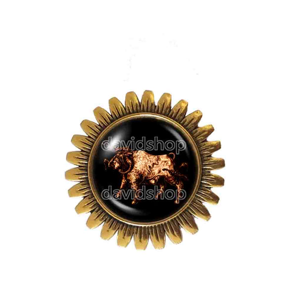 Marax Brooch Badge Pin Fashion Jewelry Lesser Key Of Solomon Goetia Demon Seal Sigil Sigils Symbol Art Cosplay