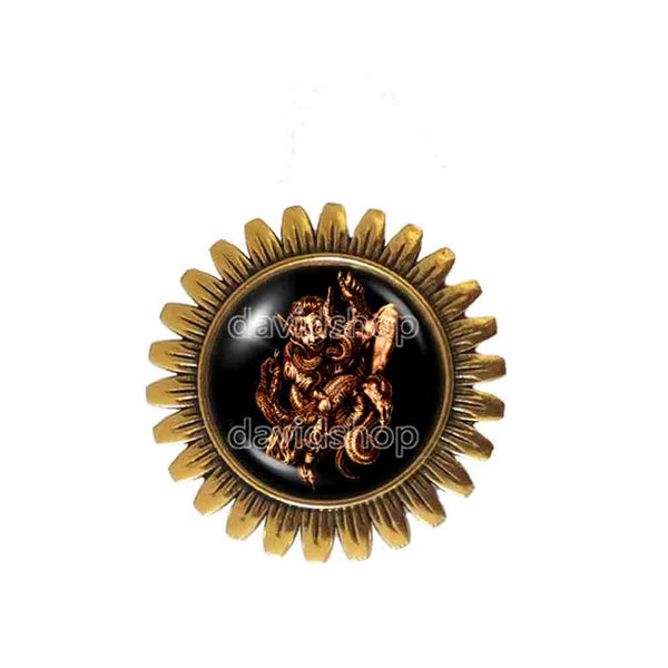 Aim Brooch Badge Pin Fashion Jewelry Lesser Key Of Solomon Goetia Demon Seal Sigil Sigils Symbol Art Cosplay