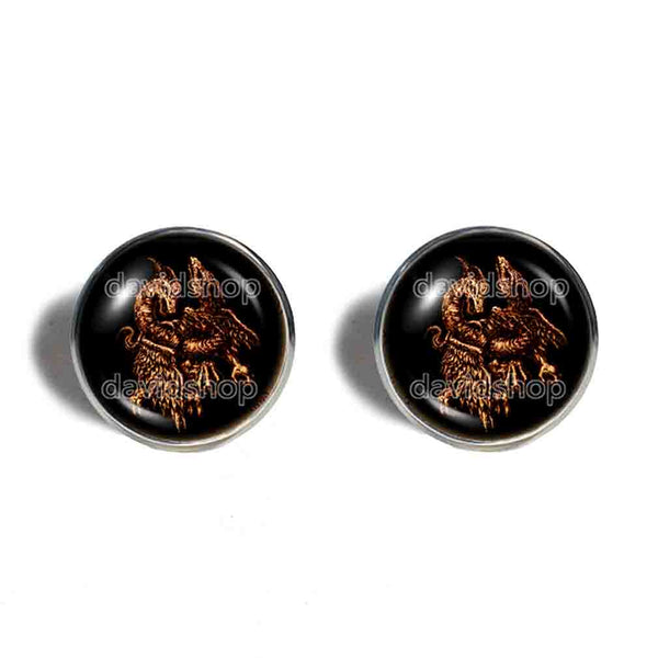 Bune Labolas Cufflinks Cuff links Fashion Jewelry Lesser Key Of Solomon Goetia Demon Seal Sigil Sigils Symbol Art Cosplay
