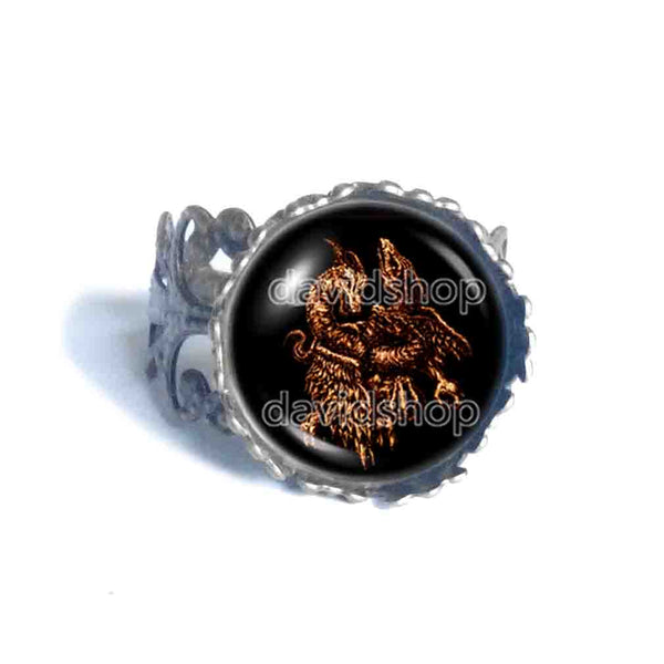 Bune Labolas Ring Fashion Jewelry Lesser Key Of Solomon Goetia Demon Seal Sigil Sigils Symbol Art Cosplay