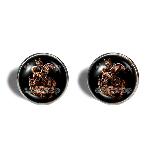 Phenex Cufflinks Cuff links Fashion Jewelry Lesser Key Of Solomon Goetia Demon Seal Sigil Sigils Symbol Art Cosplay