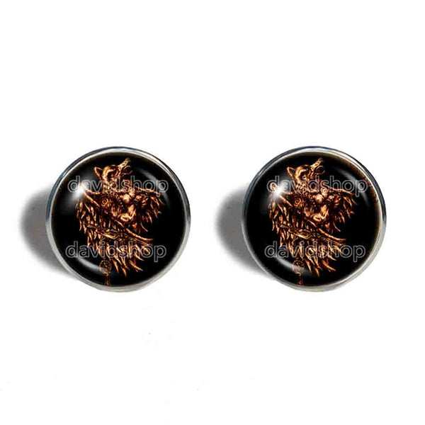 Halphas Earrings Ear Cuff Fashion Jewelry Lesser Key Of Solomon Goetia Demon Seal Sigil Sigils Symbol Art Cosplay