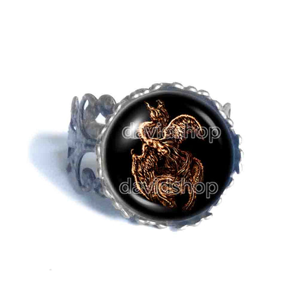 Phenex Ring Fashion Jewelry Lesser Key Of Solomon Goetia Demon Seal Sigil Sigils Symbol Art Cosplay