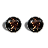 Caim Cufflinks Cuff links Fashion Jewelry Lesser Key Of Solomon Goetia Demon Seal Sigil Sigils Symbol Art Cosplay