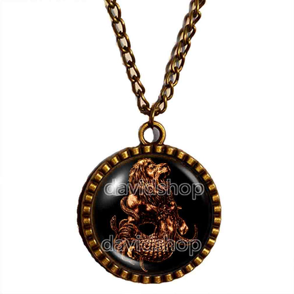 Oriax Necklace Pendant Fashion Jewelry Lesser Key Of Solomon Goetia Demon Seal Sigil Sigils Symbol Art Cosplay
