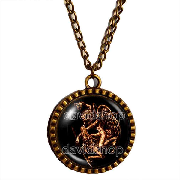 Andras Necklace Pendant Fashion Jewelry Lesser Key Of Solomon Goetia Demon Seal Sigil Sigils Symbol Art Cosplay