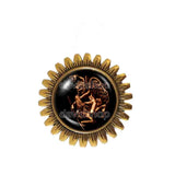 Andras Brooch Badge Pin Fashion Jewelry Lesser Key Of Solomon Goetia Demon Seal Sigil Sigils Symbol Art Cosplay