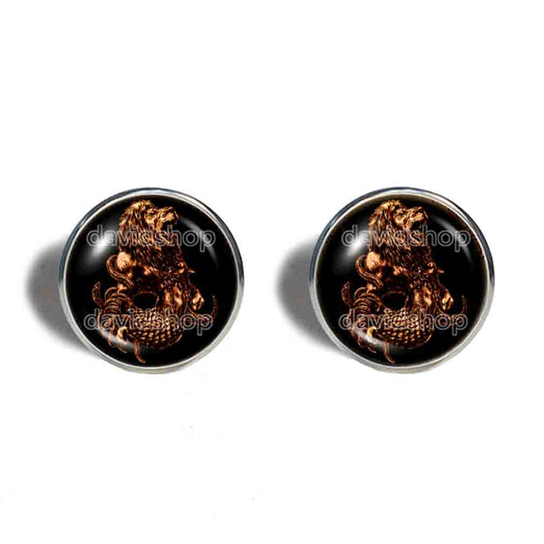 Oriax Earrings Ear Cuff Fashion Jewelry Lesser Key Of Solomon Goetia Demon Seal Sigil Sigils Symbol Art Cosplay