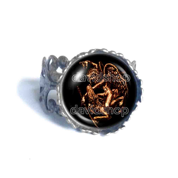 Andras Ring Fashion Jewelry Lesser Key Of Solomon Goetia Demon Seal Sigil Sigils Symbol Art Cosplay