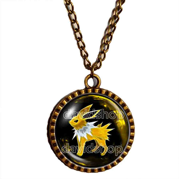 Pokemon Jolteon Necklace Pendant Fashion Jewelry Anime Eevee Evolution