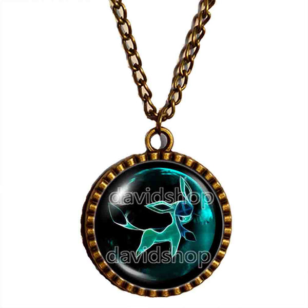 Pokemon Glaceon Necklace Pendant Fashion Jewelry Anime Eevee Evolution