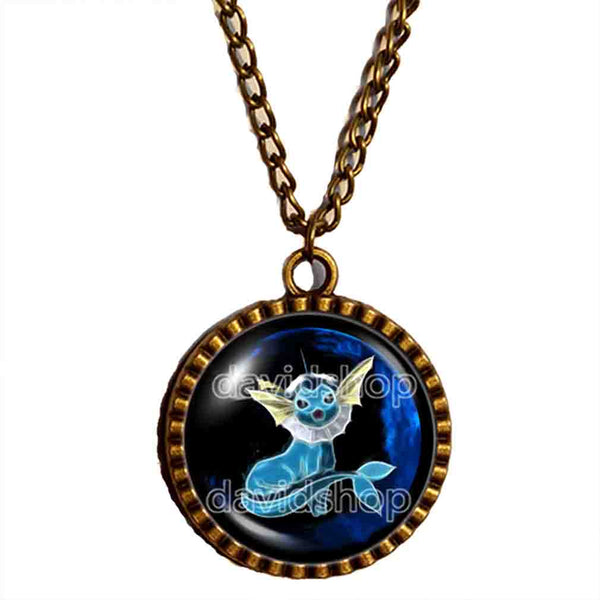 Pokemon Vaporeon Necklace Pendant Fashion Jewelry Anime Eevee Evolution