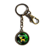 Pokemon Leafeon Keychain Car Cute Keyring Anime Eevee Evolution