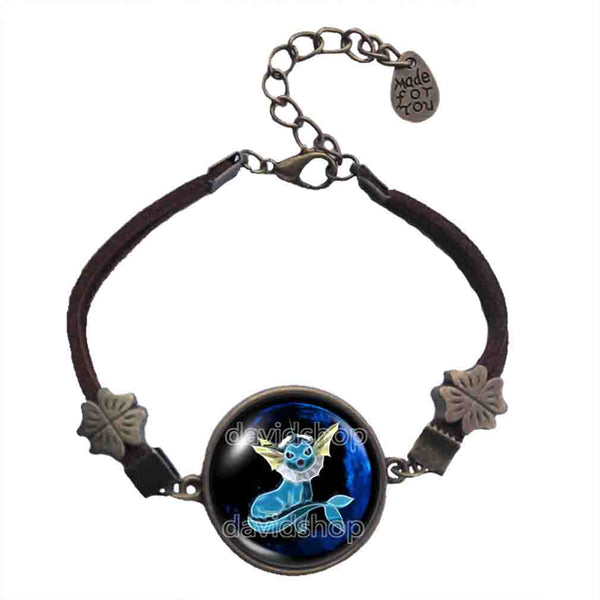 Pokemon Vaporeon Bracelet Pendant Fashion Jewelry Anime Eevee Evolution