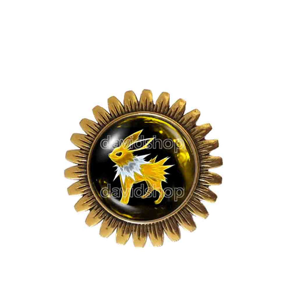 Pokemon Jolteon Brooch Badge Pin Fashion Jewelry Anime Eevee Evolution
