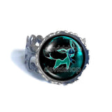 Pokemon Glaceon Ring Fashion Jewelry Anime Eevee Evolution