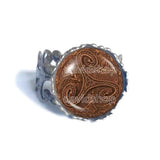 Tripple Goddess Ring Fashion Jewelry Pagan Wiccan Triskelle Symbol Art Cosplay