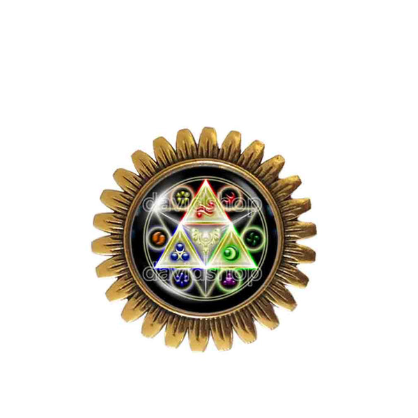 The Legend Of Zelda Brooch Badge Pin Fashion Jewelry Ocarina Of Time Tri Force Triforce Symbol Cosplay