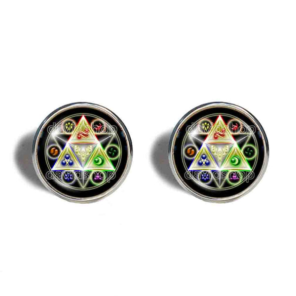 The Legend Of Zelda Earrings Ear Cuff Fashion Jewelry Ocarina Of Time Tri Force Triforce Symbol Cosplay