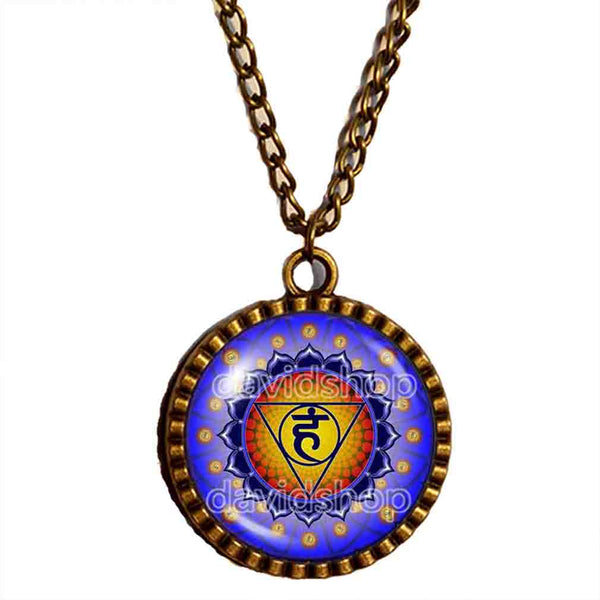 Chakra Necklace Yoga Meditation Buddha Pendant Fashion Jewelry Om Symbol Spiritual