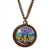 Chakra Necklace Yoga Meditation Buddha Pendant Fashion Jewelry Om Symbol Charm