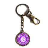 Chakra Keychain Key Chain Car Key Ring Cute Keyring Yoga Meditation Buddha Fashion Jewelry Om Symbol Lotus