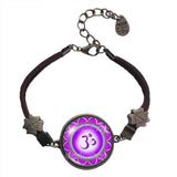 Chakra Bracelet Yoga Meditation Buddha Pendant Fashion Jewelry Om Symbol Lotus
