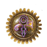 Prince Brooch Badge Pin RIP Ankh Purple Rain Art Fashion Jewelry Gift Sign