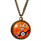 Pokemon Blaziken Pokeball Necklace Blazikenite Mega Stone Anime Pendant Jewelry Cosplay Charm - DDavid'SHOP