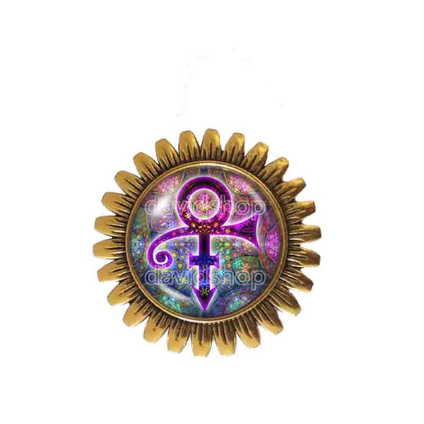 Prince Brooch Badge Pin Purple Rain Art Fashion Jewelry Gift Sign