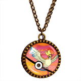 Pokemon Pidgeot Pokeball Necklace Pidgeotite Mega Stone Anime Pendant Jewelry Cosplay Charm