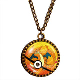 Pokemon Charizard Y Pokeball Necklace Charizardite Y Mega Stone Anime Pendant Jewelry Cosplay Charm - DDavid'SHOP