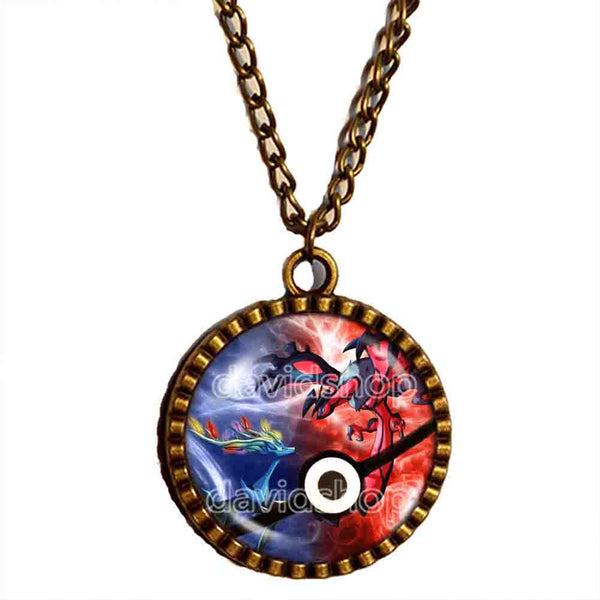 Pokemon XY Legendary Necklace Xerneas Yveltal Pendant Anime EX Pokeball Jewelry X Y Cosplay Cute Gift - DDavid'SHOP