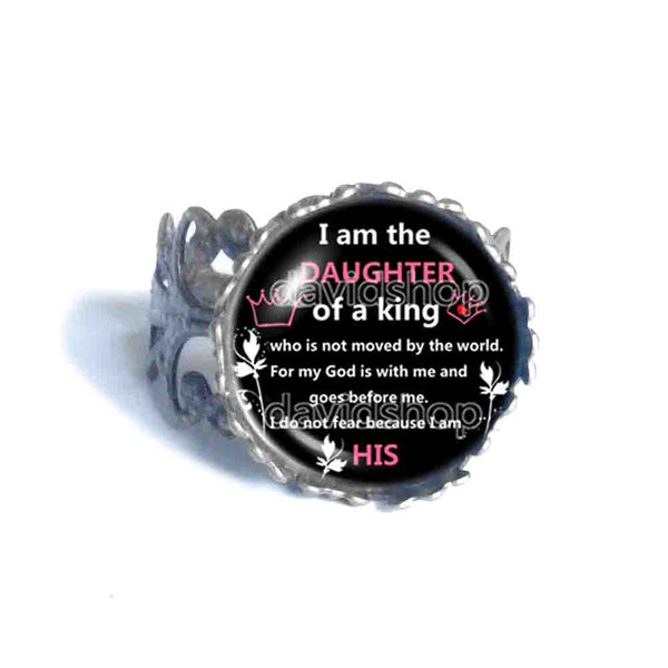 I Am The Daughter Of A King Ring Fashion Jewelry Cosplay Art Symbol Cute Gift