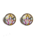 Hindu God Vishnu Ear Cuff Stud Earring Fashion Jewelry Gift Chain Cosplay Charm Sign