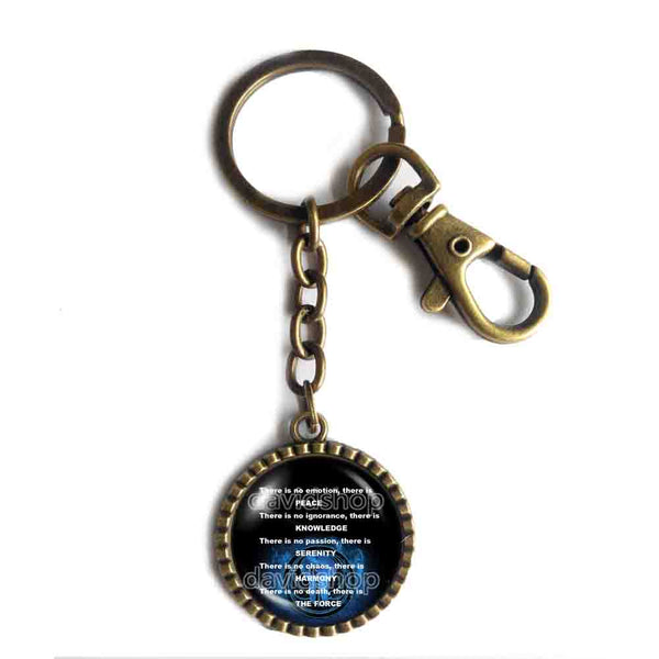 Jedi Code Keychain Key Chain Key Ring Cute Keyring Car Cosplay Order Sign
